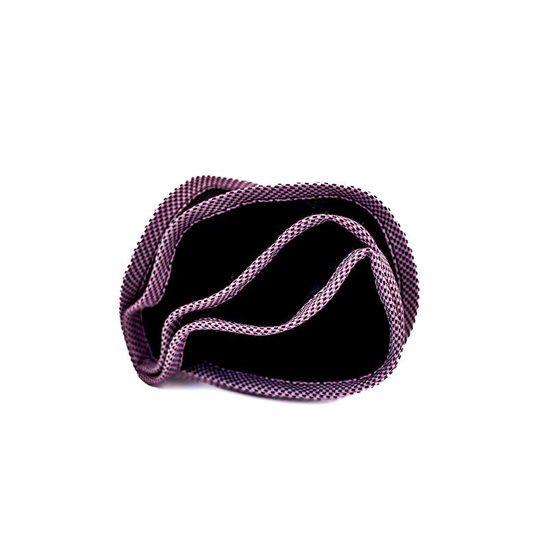 Black Silk Patterned Trim Pocket Rounds